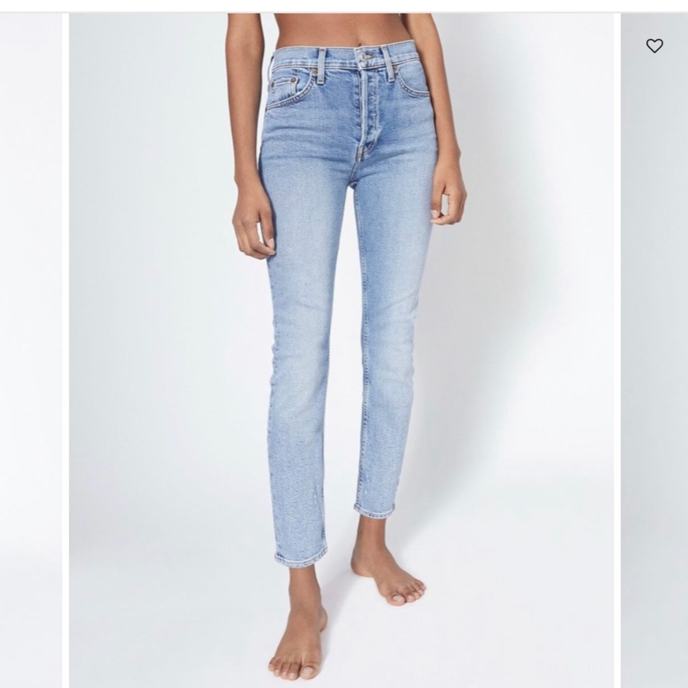 Re/Done Comfort Stretch High Rise Ankle Crop